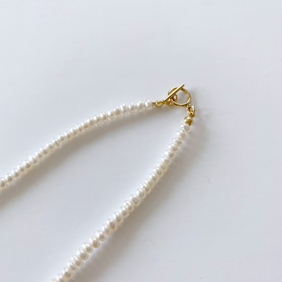 淡水真珠：mini pearl necklace 4枚目の画像