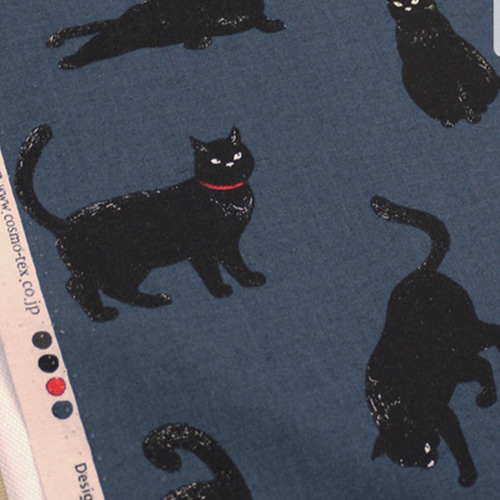 小さめおすまし猫柄【オーダー生地見本】 和装小物（帯・半襟） ようか  