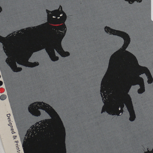 小さめおすまし猫柄【オーダー生地見本】 和装小物（帯・半襟） ようか  