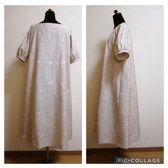 着物リメイク　ワンピース　ハンドメイド 