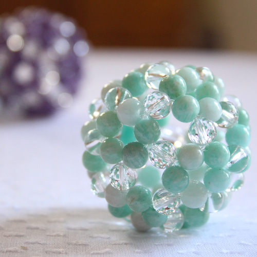 フラーレン 6mmアマゾナイト＆水晶 その他アクセサリー Shop Flan 通販