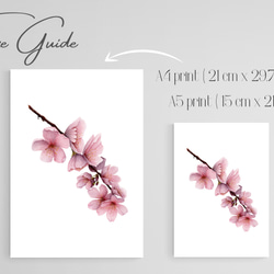 （母の日セール・SALE）ミニマリストさくら (Minimalist Cherry Blossoms) 2枚目の画像