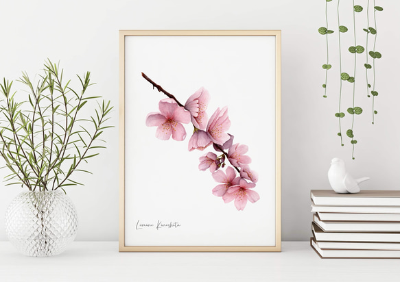 （母の日セール・SALE）ミニマリストさくら (Minimalist Cherry Blossoms) 1枚目の画像