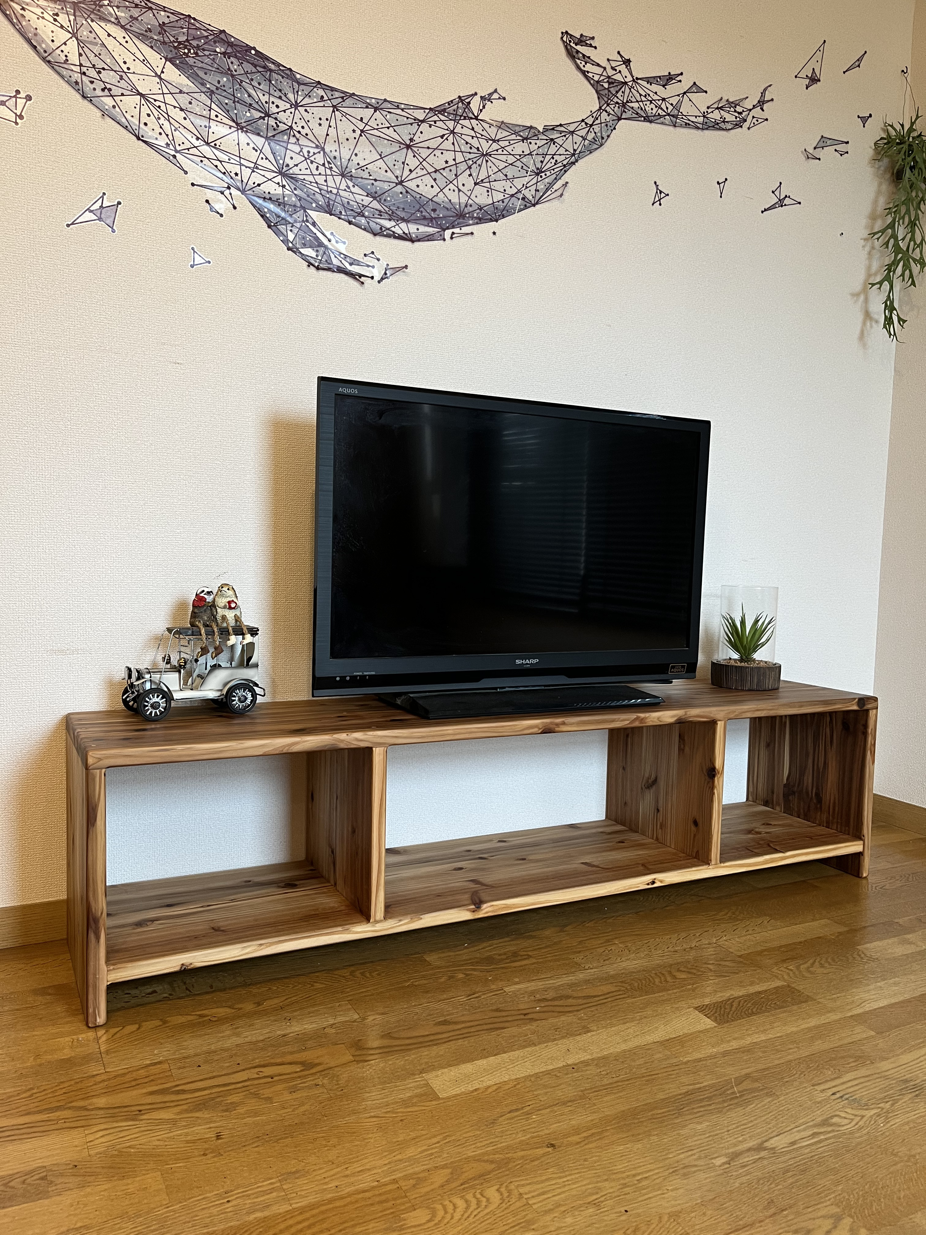 無印良品のテレビ台。温かみのある素材♪