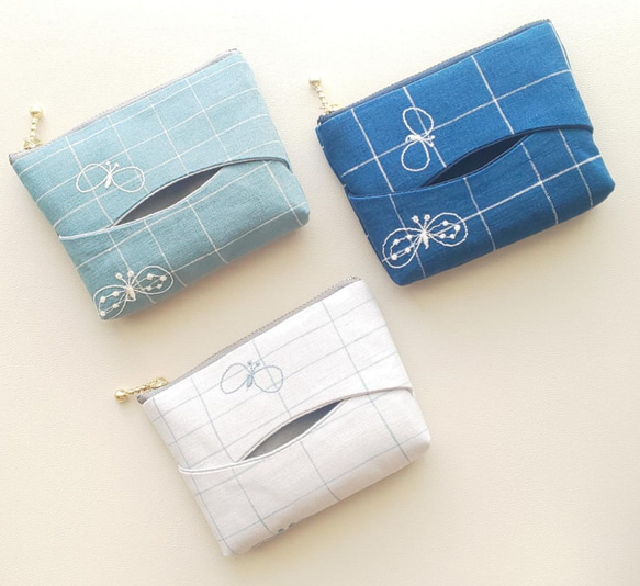 ポケットティッシュポーチ ミナペルホネン choucho ☆ 3色から選べ