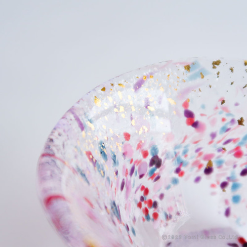 金箔｜東京都伝統工芸品｜江戸硝子きわみ さかずき／花々ごろも／EG020