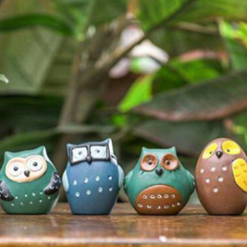 フクロウ 工芸品 置物 全部で2匹 フクロウ 工芸品 置物 全部で2匹（ふくろう［9月］ | シリーズ