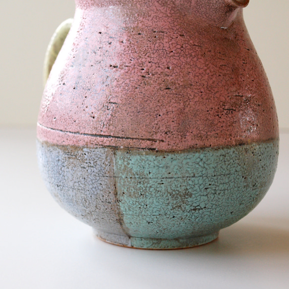 【いちまま様専用ページ】コーヒードリッパー＆ピッチャー　ピンク×グリーン　陶器　 11枚目の画像