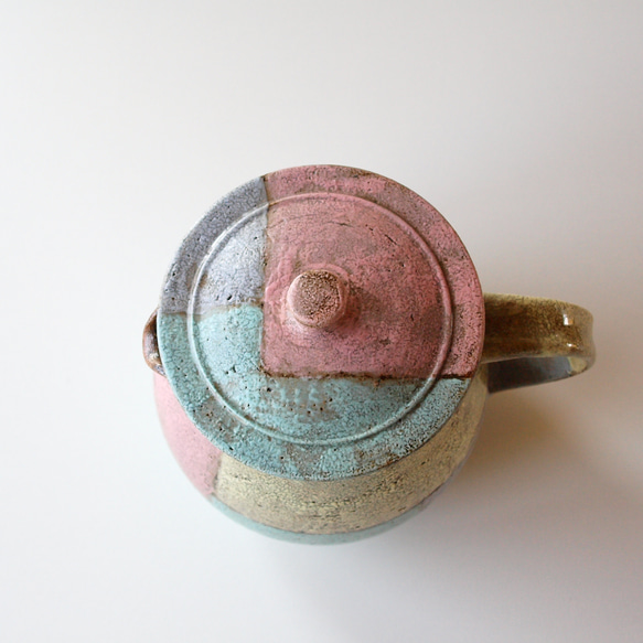 【いちまま様専用ページ】コーヒードリッパー＆ピッチャー　ピンク×グリーン　陶器　 12枚目の画像