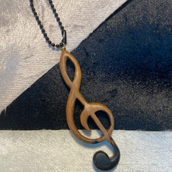 音記号キーホルダー/音符/ト音記号/音楽デザイン/バッグチャーム/桜の