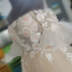 豪華！カラードレス 3D立体レース刺繍 編み上げ  プリンセスライン 結婚式/披露宴/ 7枚目の画像