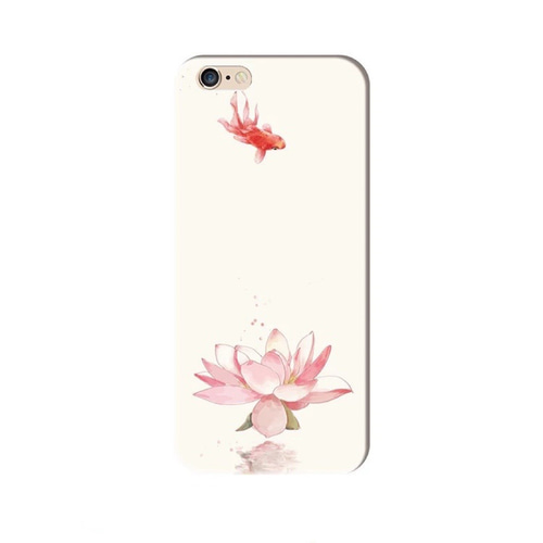 かわいい青や水色ブルーの花柄スマホケース 花々ブルー/透明ケース 