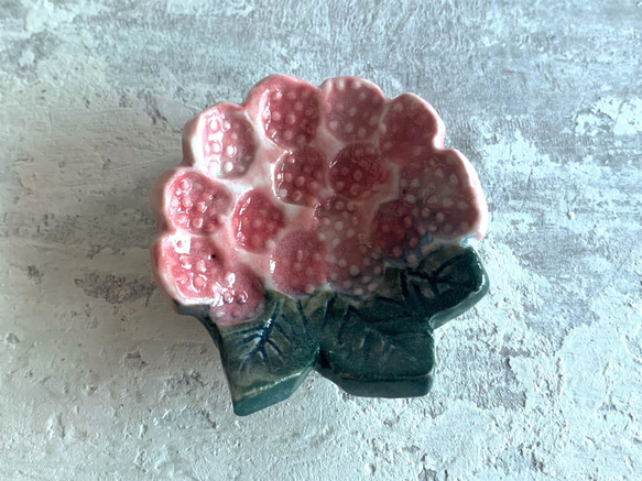 繡球花的祝福筷子架-粉紅_陶器筷架 第2張的照片