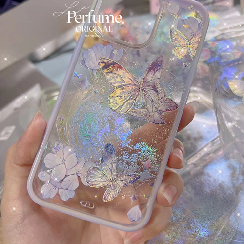 バタフライ♡キラキラ✨レインボー 花 フラワー 惑星 フチ iPhoneケース b487faf1079e7174bbd908290a3ad7