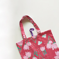 新しい季節に気分があがるカラー≪エコバッグにも≫　ピンクのsoyokaze　『かわいくて便利なぺちゃんこバッグ』 8枚目の画像