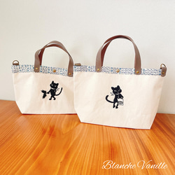 pjcクロッチくんとミナペルホネンのトートバッグ　ポシェット付き　　ハンドメイド pjcクロッチくんとミナペルホネンのトートバッグ ポシェット付き