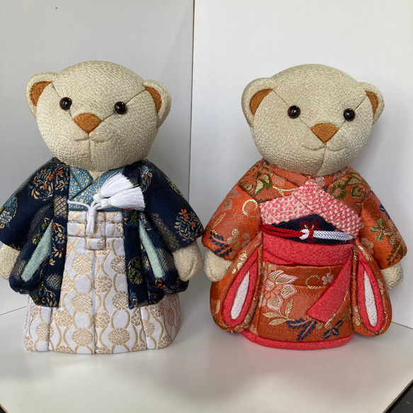 木目込み人形　(市松くまさん) 人形の田辺 / 市松くまさん（小）
