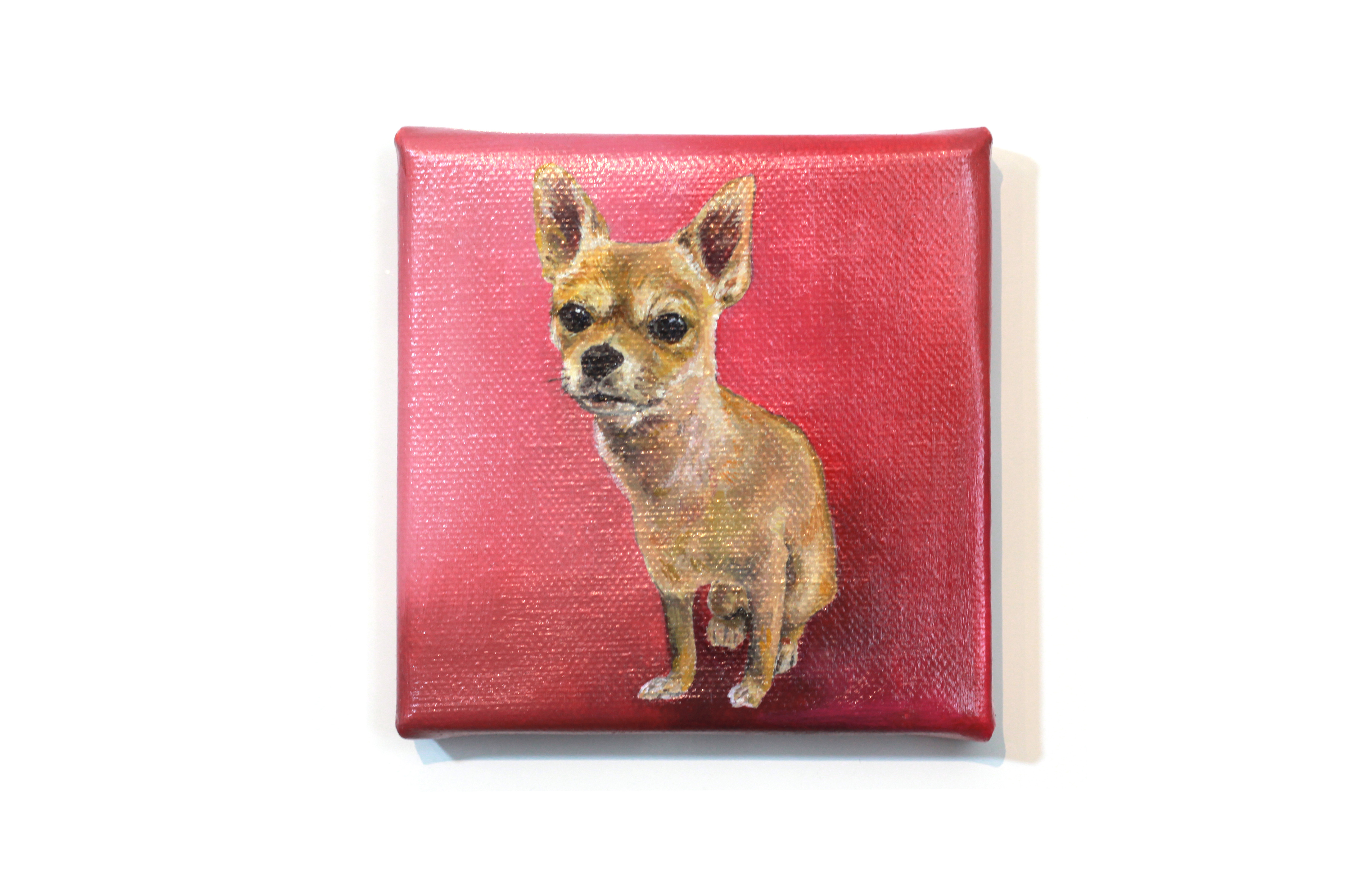 ✴️特別価格【原画】『トオボエ通り』（絵画　犬　チワワ　パピヨン　パステル画） 原画】『トオボエ通り』（絵画 犬 チワワ パピヨン パステル画