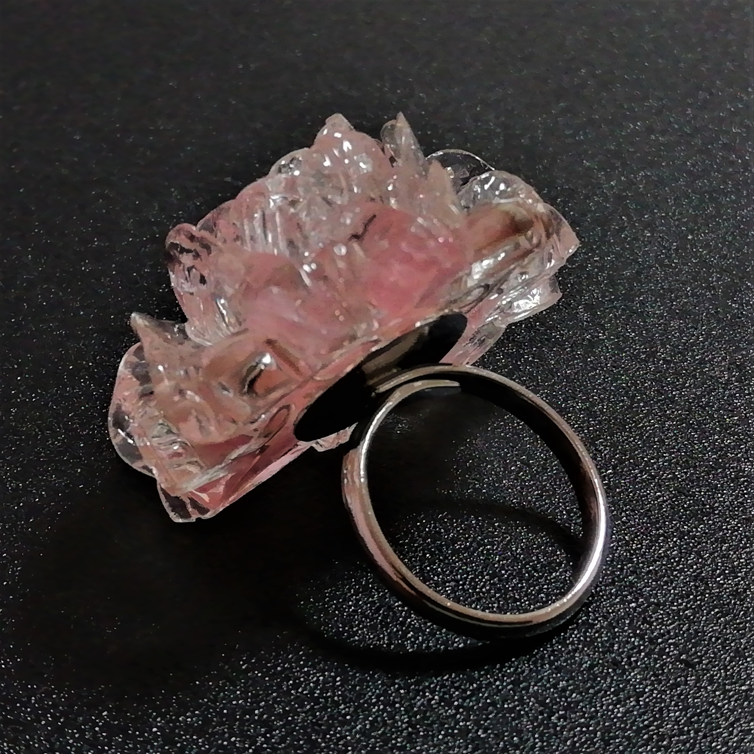 インカローズさま専用（他の方はリンクからお願い致します） K18 ロードクロサイト リング クラウン ピンク インカローズ 地