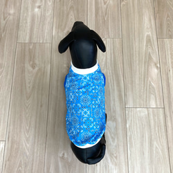 ペイズリーバンダナ柄 ❤︎ カラー選択可　サマーメッシュ接触冷感タンクトップ ドッグウェア　犬服 7枚目の画像