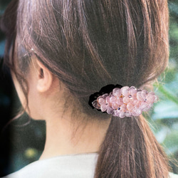 紫陽花が満開＊バレッタ／ヘアクリップ（ライラックパープル） 7枚目の画像