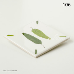 106 葉っぱタイル・クヌギ （屋内壁用100角・1枚・プリントデザインタイル） 3枚目の画像