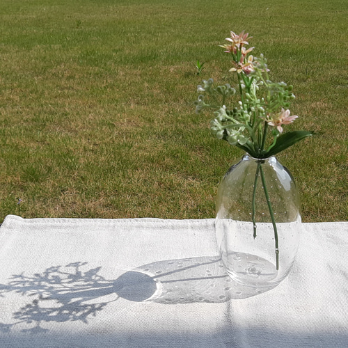 雨粒みたいな泡入り花瓶 透明 ガラス 一輪挿し・花瓶・花器 ガラス日和