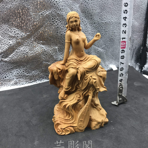 極上の木彫】弁財天 彫刻工芸品 裸婦像 置物 彫刻 芸彫閣 通販