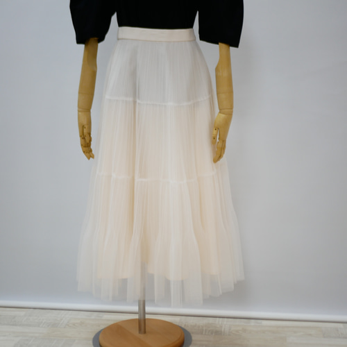 お手入れ簡単 ひっかけにくい】ボリュームたっぷりチュールティアード  