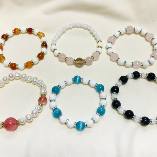 ☆SALE☆【選べる】天然石・人工石のブレスレット ブレスレット Atelie