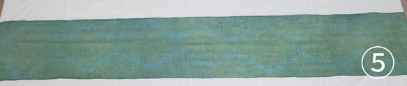 本藍 玉ねぎ 2種染 ガーゼ cotton ストール　母の日 天然素材 世界に1つだけ プチギフト 9枚目の画像