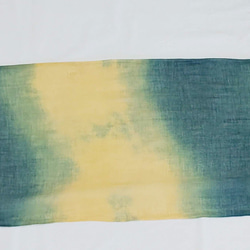 本藍 玉ねぎ 2種染 ガーゼ cotton ストール　母の日 天然素材 世界に1つだけ プチギフト 15枚目の画像