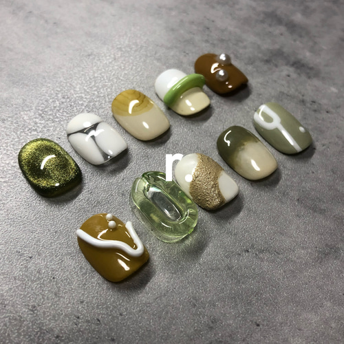 ［03］ネイルチップ マグネットネイル ぽこぽこ 立体 癖ネイル オーダー ぽこぽこまるネイルの魅力とデザイン集