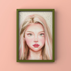 油絵・ポストカードサイズ- Angelica - 5枚目の画像