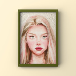 油絵・ポストカードサイズ- Angelica - 4枚目の画像