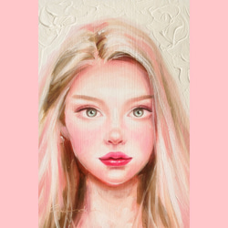 油絵・ポストカードサイズ- Angelica - 2枚目の画像