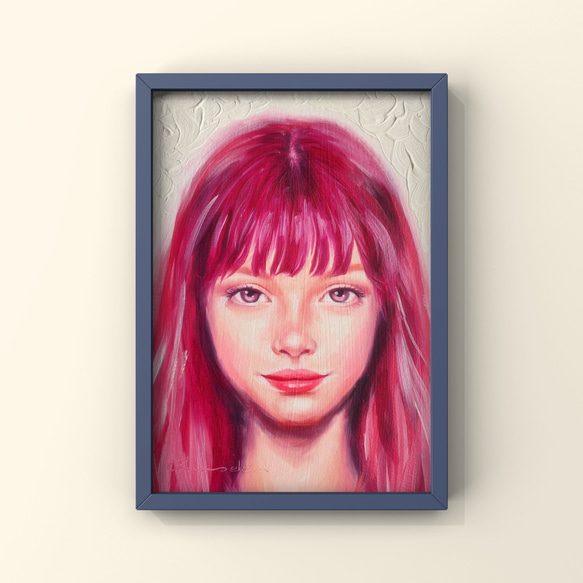油絵・ポストカードサイズ- Nicole - 4枚目の画像