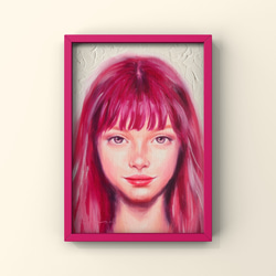 油絵・ポストカードサイズ- Nicole - 1枚目の画像