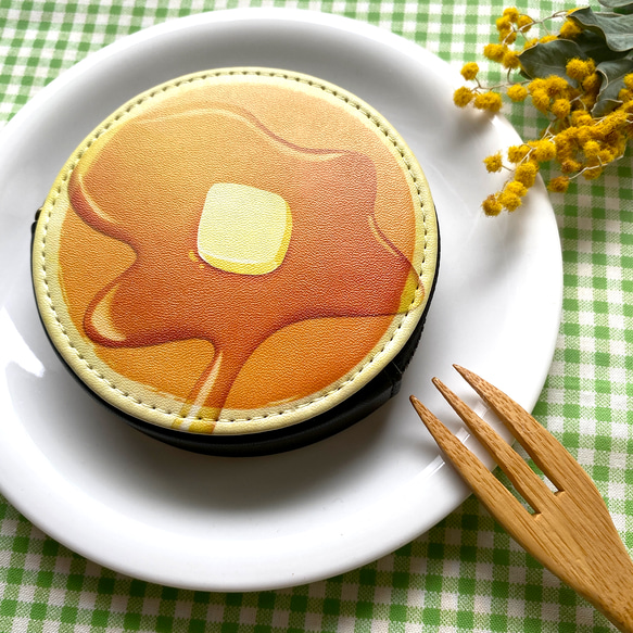 ふわふわホットケーキのコインケース ホットケーキ コインケース パンケーキ 2枚目の画像