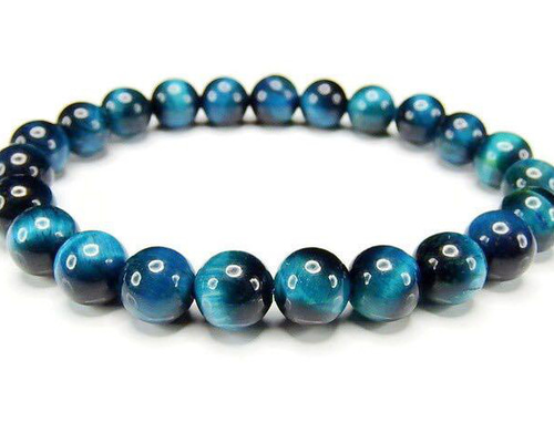 AAAマリンブルータイガーアイ8mmブレスレット数珠天然石石街