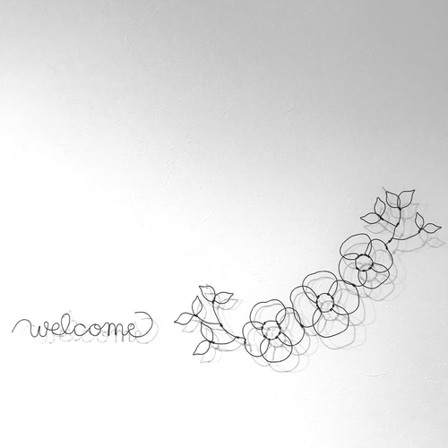 ふんわりお花の壁飾り ワイヤーアート ワイヤークラフト