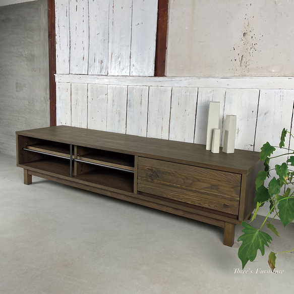 テレビボード テレビ台 ローボード オーク材 ダークブラウン