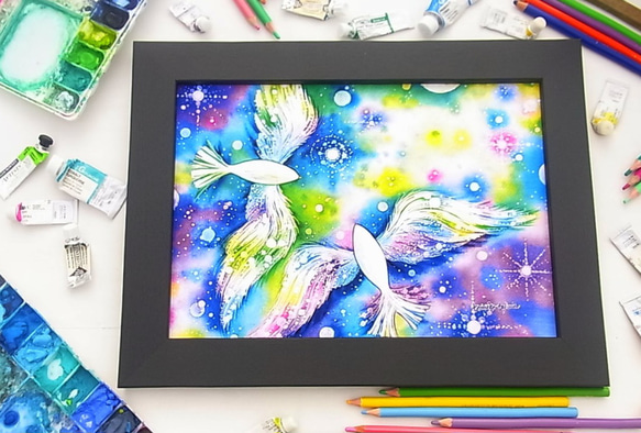 【★】星の鳥たち(星の鳥/絵本挿し絵)　　 3枚目の画像