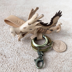 動物森林-龍鑰-真皮植鞣 皮革鑰匙圈 吊飾  動物造型 第1張的照片