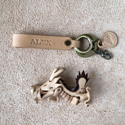 動物森林-龍鑰-真皮植鞣 皮革鑰匙圈 吊飾  動物造型 第2張的照片