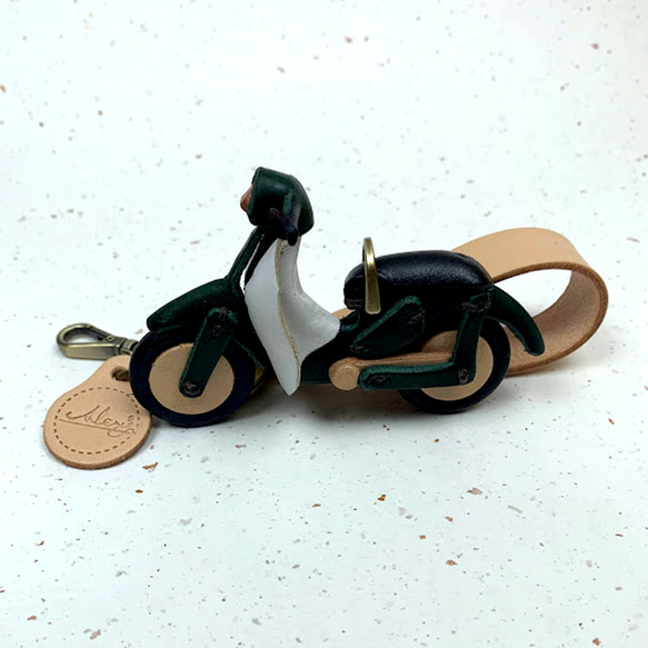 金旺(手染選色)-真皮植鞣 皮革鑰匙圈 吊飾 裝飾品 第6張的照片