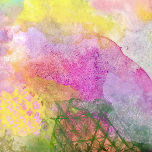 七色の希望　　　絵画原画 受注制作 虹色の空と海の絵 絵画 むらいさき 通販 14358592