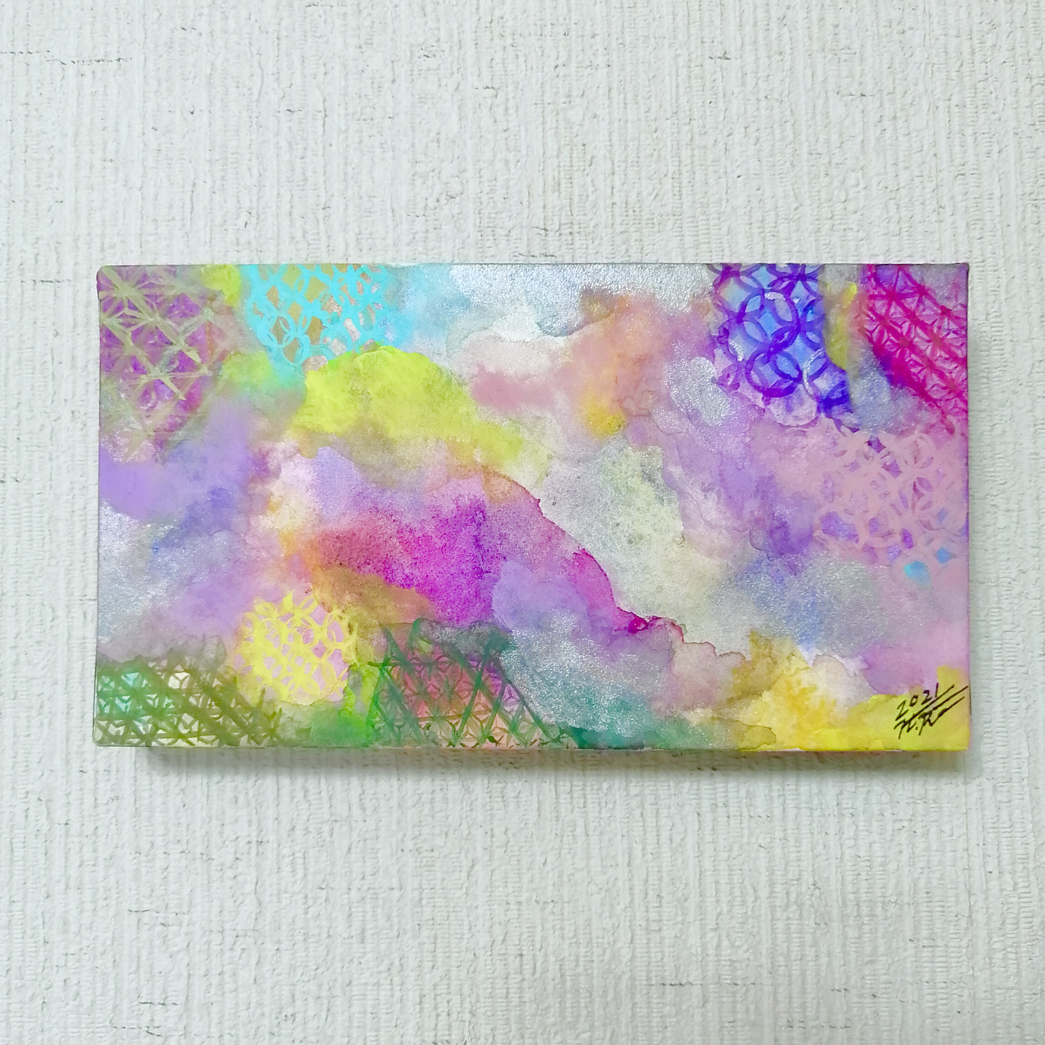 #39 抽象画 原画 A4 1ebe25bf00d008a921396f16243e45