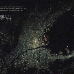 大阪湾 宇宙から見た大阪の夜景 国際宇宙ステーション 地図 ポスター 5枚目の画像