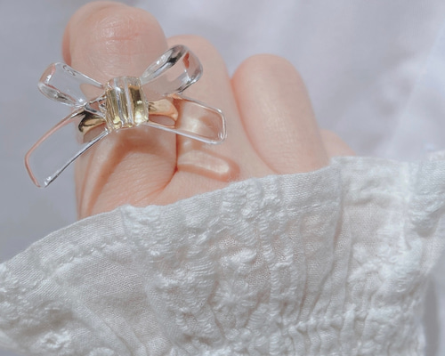 リボン型シルバーゴールドリング 楽天市場】◇福袋対象C◇メタリックリボンデザインリング レディース